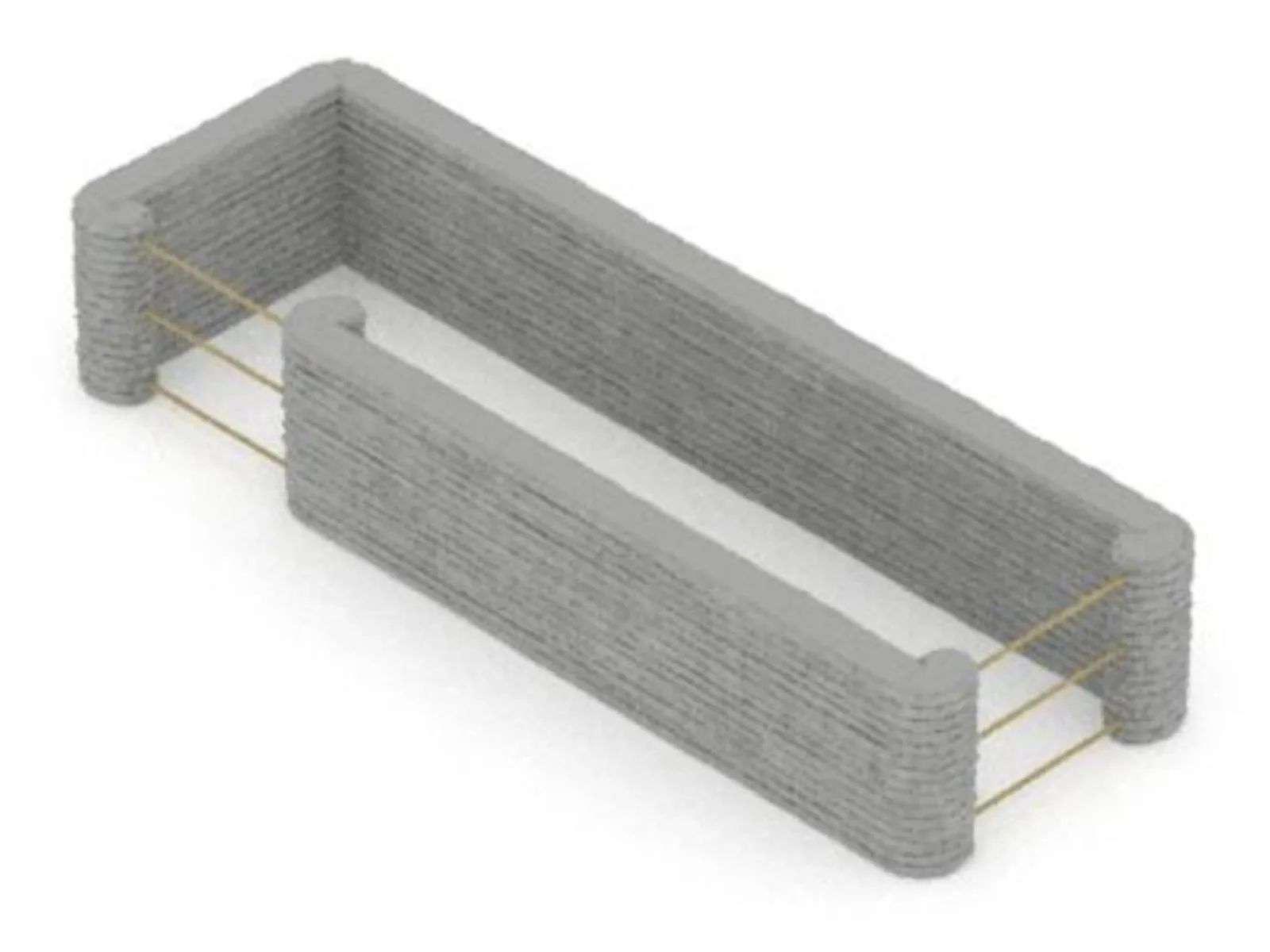 Кутовий блок FORTBLOCK 1090 мм, 3D-візуалізація