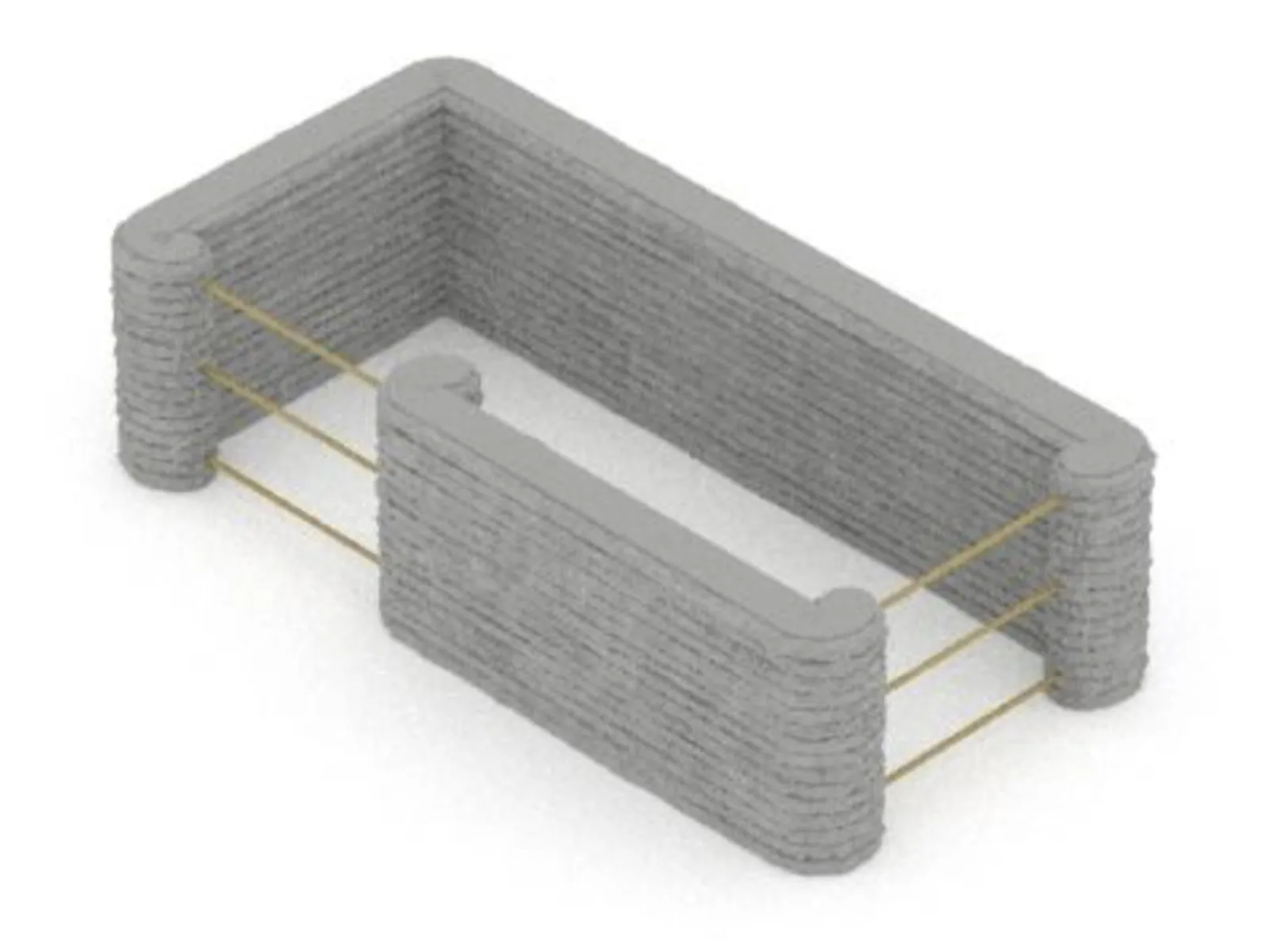 Кутовий блок FORTBLOCK 730 мм, 3D-візуалізація