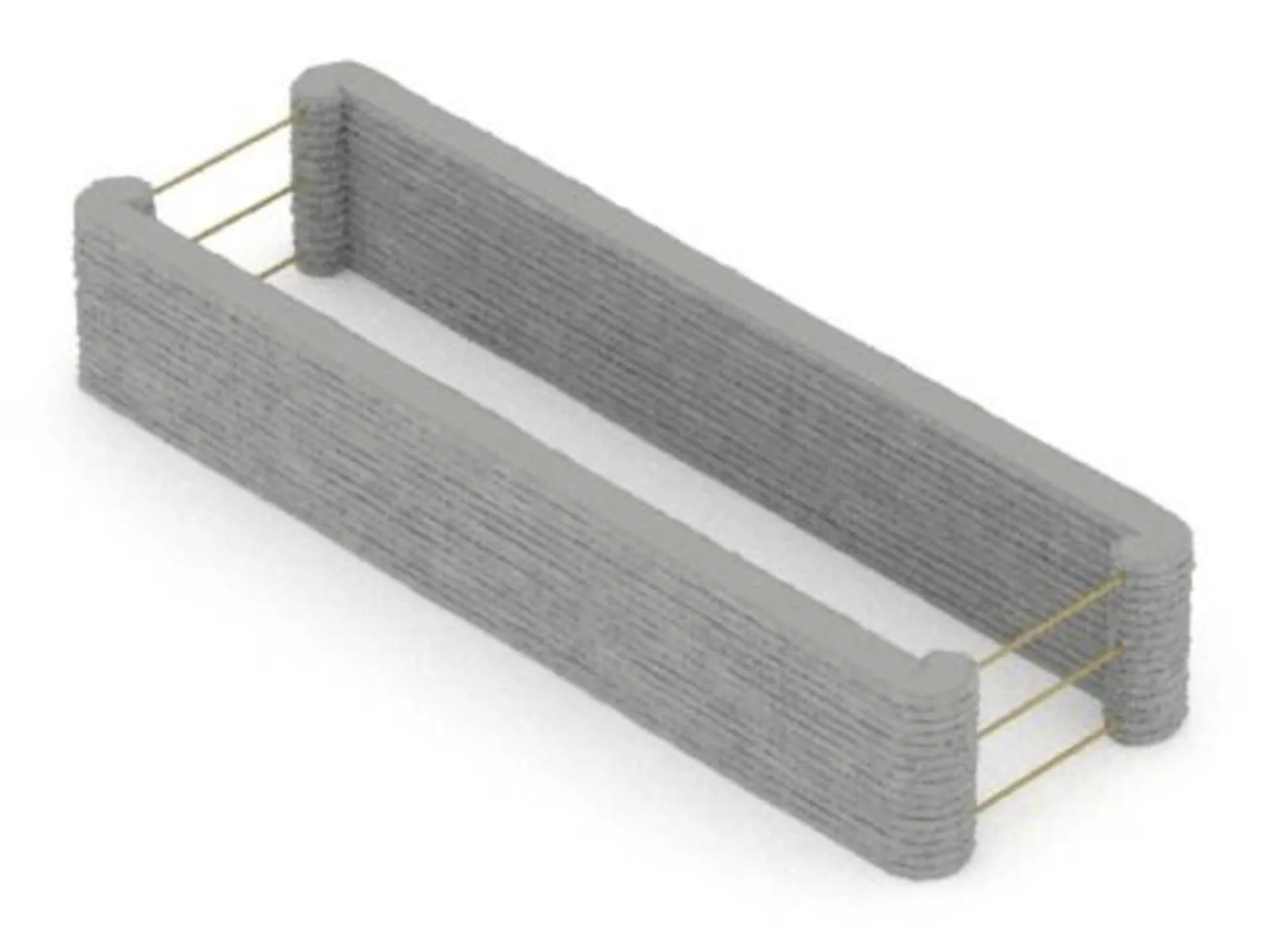 Рядовий блок FORTBLOCK 1090 мм, 3D-візуалізація