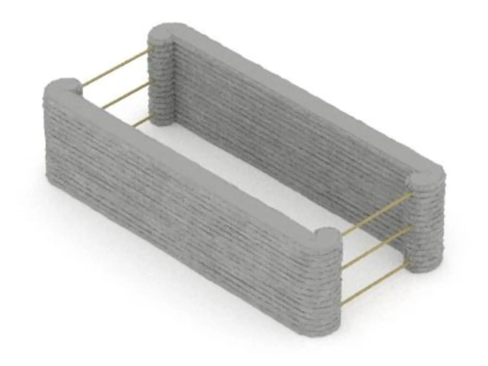 Рядовий блок FORTBLOCK 730 мм, 3D-візуалізація